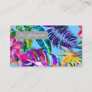 Tropical Design Cool Blue Card
