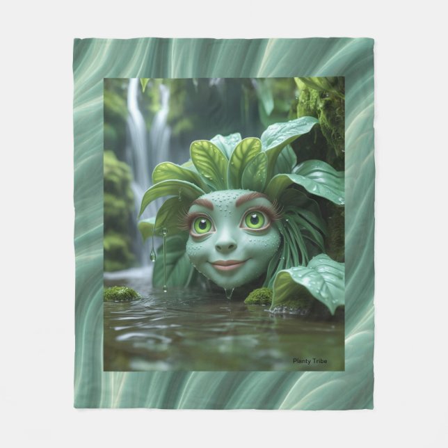 Tropical Design Fleece Blanket (Front)