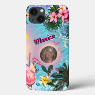 Tropical Design with your Name & Photo Case-Mate i iPhone 13 Case