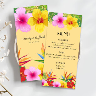 Tropical Destination Hibiscus Yellow Menu