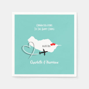 Tropical Destination Madeira Wedding Napkin