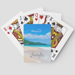Tropical Destination Scenic Beach Photo Playing Cards