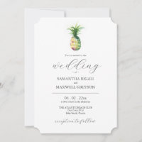 Tropical Destination Unique Wedding Invitation