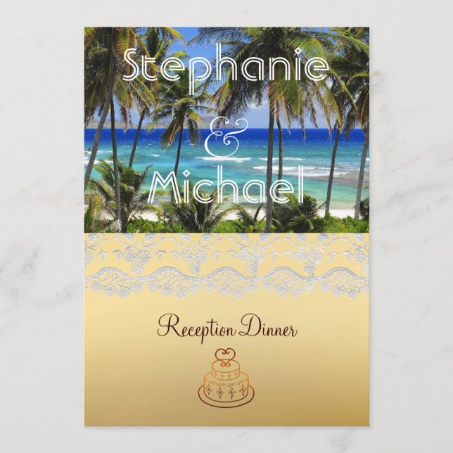 Tropical Destination Wedding Dinner Menu (Front)