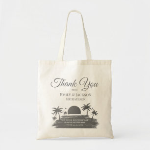 Tropical Destination Wedding Favour Gift Tote Bag