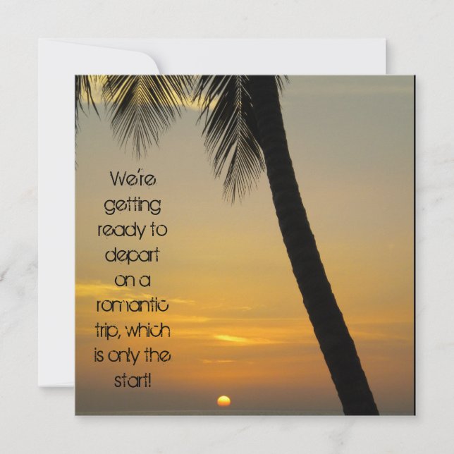 Tropical Destination Wedding Invitation (Front)