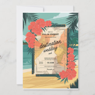 Tropical Destination Wedding Invitation