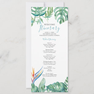 Tropical Destination Wedding Itinerary Template