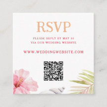 Tropical Destination Wedding QR Code 
