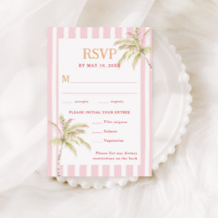 Tropical Destination Wedding RSVP Card