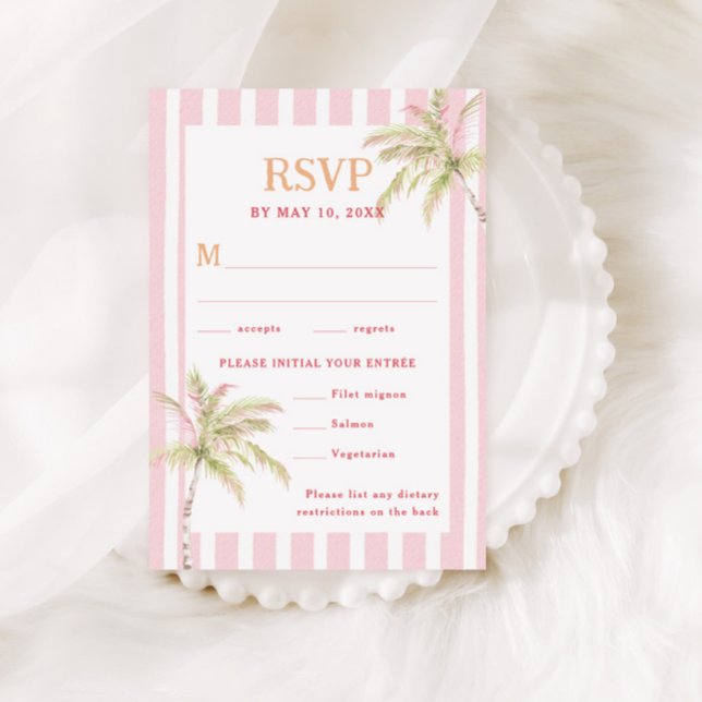 Tropical Destination Wedding RSVP Card (Creator Uploaded)