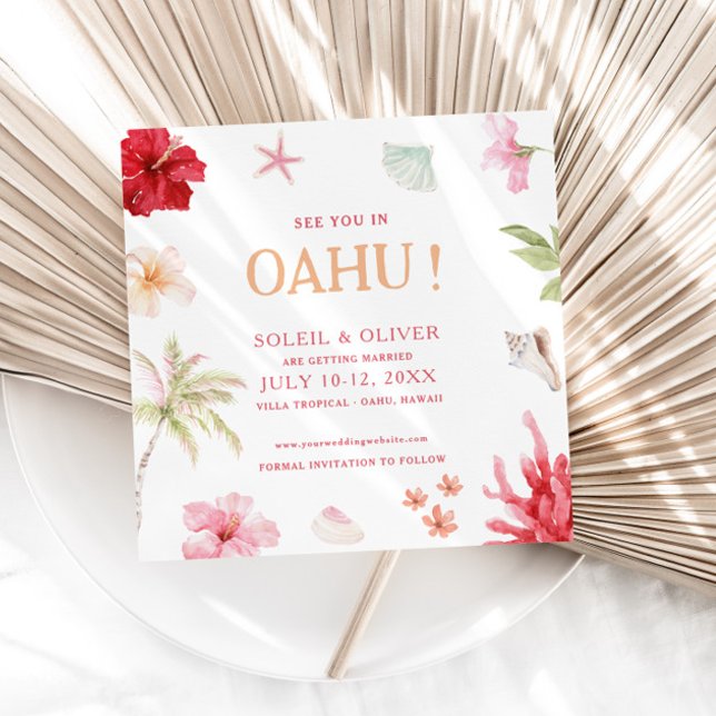 Tropical Destination Wedding Save The Date (Creator Uploaded)