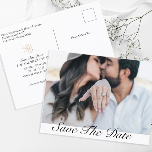 🌴 Tropical Destination Wedding Save the Date Announcement Postcard (Creator Uploaded)