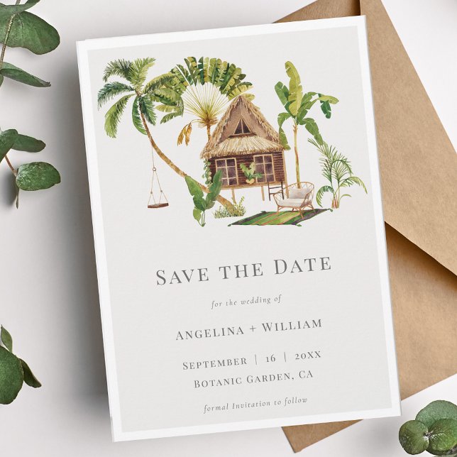 Tropical Destination Wedding Save the Date Invitation (Creator Uploaded)