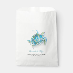 Tropical Destination Wedding Sea Turtle Favour Bags