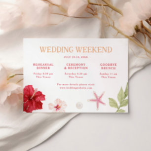 Tropical Destination Wedding Weekend Enclosure Card
