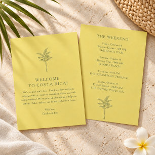Tropical Destination Wedding Welcome Itinerary