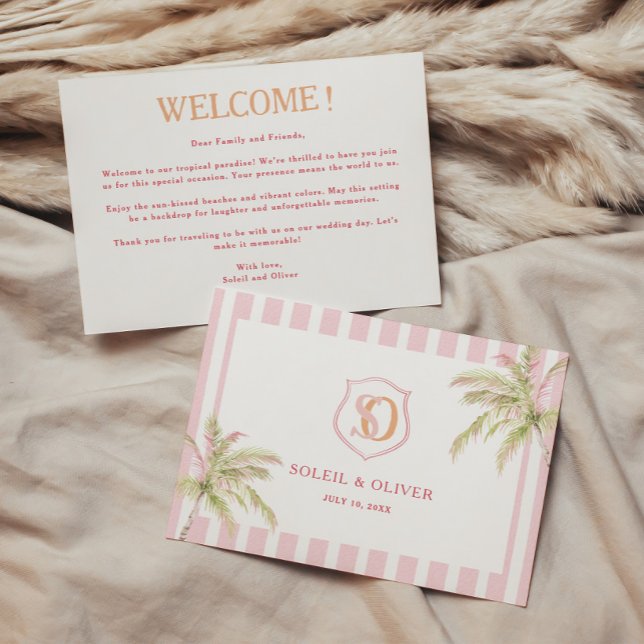 Tropical Destination Wedding Welcome Note (Creator Uploaded)