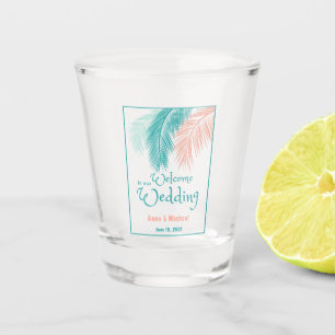 Tropical Destination Wedding Welcome Shot Glass