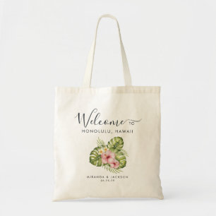 Tropical Destination Wedding Welcome Tote Bag