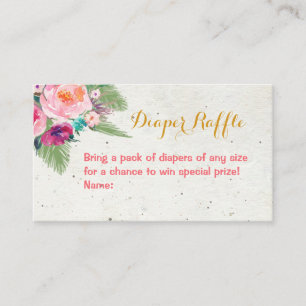 Tropical Diaper Raffle Card