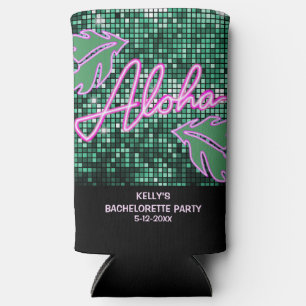 Tropical Disco Bachelorette Party Neon Seltzer Can Cooler
