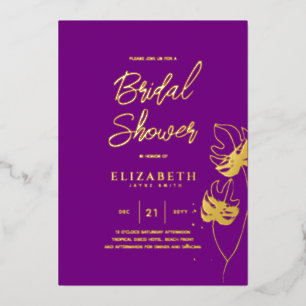 Tropical Disco BRIDAL SHOWER Gold Bling Leaves
