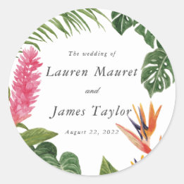 Tropical Dream Classic Round Sticker