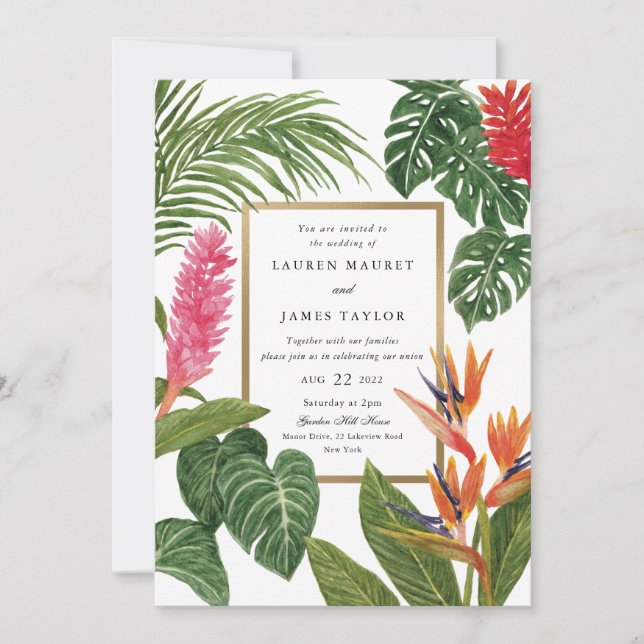 Tropical Dream Invitation (Front)