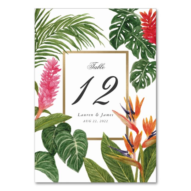 Tropical Dream Table Number (Front)