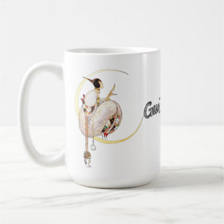 Tropical dreamlike conceptual collage coffee mug