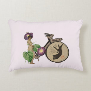Tropical dreamlike conceptual collage decorative cushion