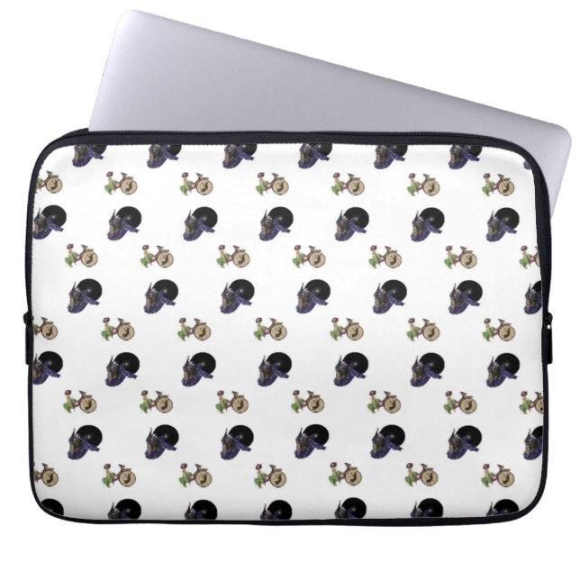 Tropical dreamlike conceptual collage laptop sleeve (Front)