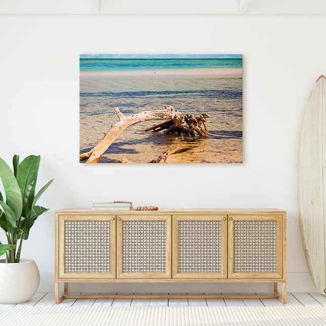 Tropical Driftwood Bahia Honda Beach Photo Canvas Print (Creator Uploaded)