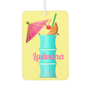 Tropical drink colourful summer Hawaiian cocktail Car Air Freshener