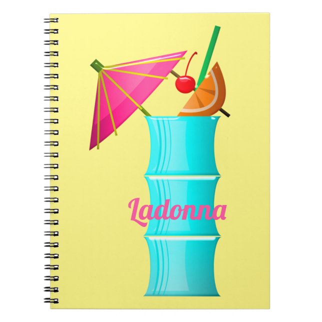 Tropical drink colourful summer Hawaiian cocktail Notebook (Front)