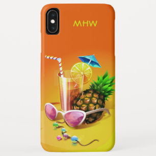 Tropical Drink custom monogram phone cases