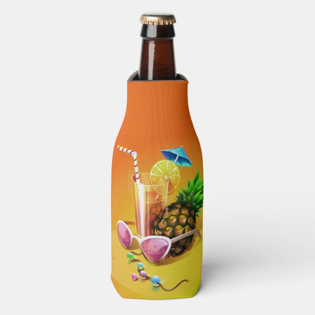 Tropical Drink custom name bottle cooler (Bottle Front)