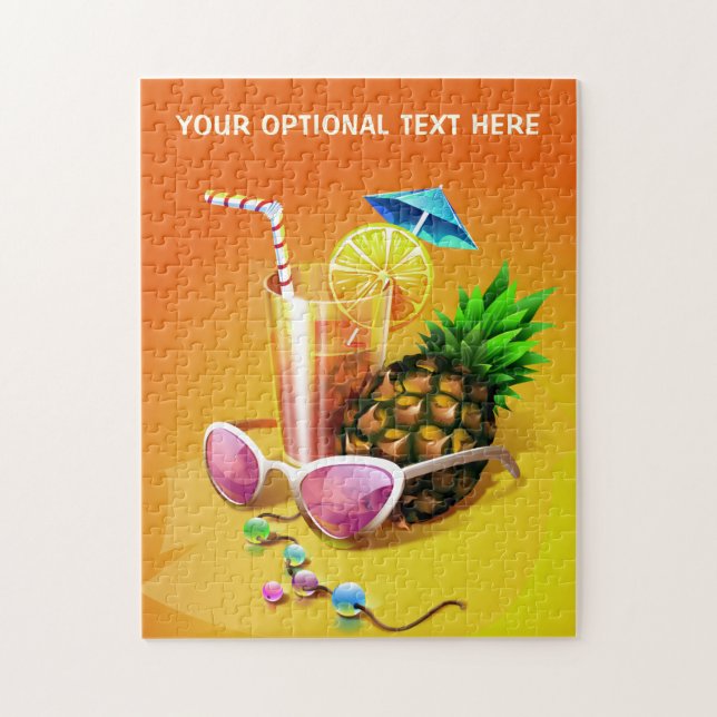 Tropical Drink custom text puzzle (Vertical)