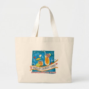Tropical Drinks Bachelorette Bash Large Tote Bag