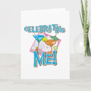 Tropical Drinks Celebrate Me Card