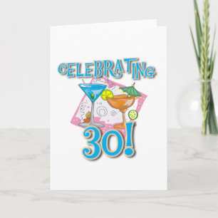 Tropical Drinks Celebrating 30 Card