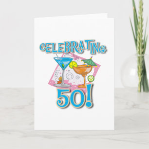 Tropical Drinks Celebrating 50 Card