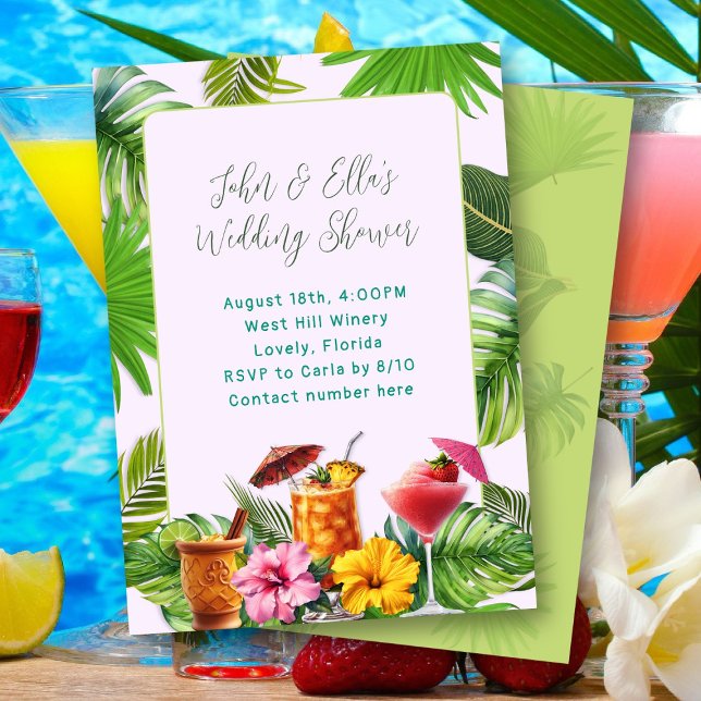 Tropical Drinks Couples Shower invitation (Creator Uploaded)