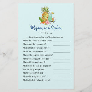 Tropical drinks Couple's Shower Trivia games
