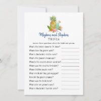 Tropical drinks Couple's Shower Trivia games