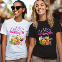 Tropical Drinks Personalised Bachelorette T-shirt