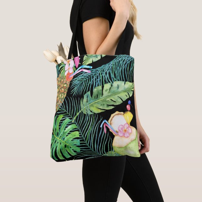 Tropical Drinks Tote Bag (Close Up)