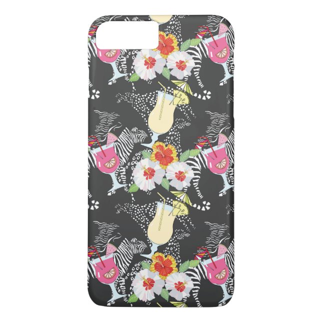 Tropical Drinks With Animals Case-Mate iPhone Case (Back)
