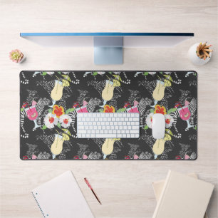 Tropical Drinks With Animals Desk Mat